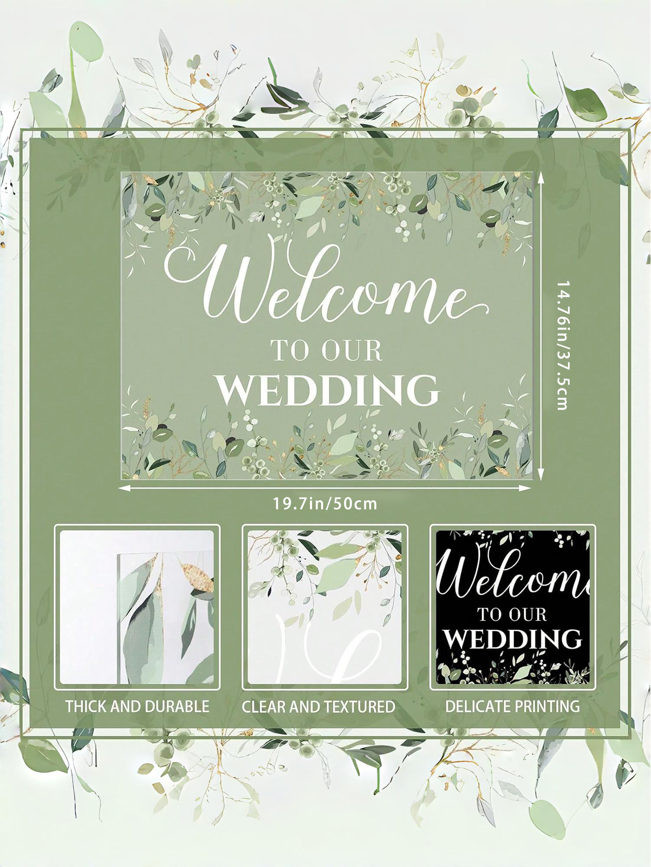 Custom Wedding Acrylic Welcome Sign